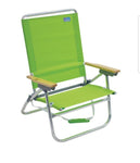 Rio Beach Metal 4-Position Easy In and Out Beach Chair in Green