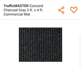 TrafficMASTER Concord Charcoal Gray 3 ft. x 4 ft. Commercial Mat