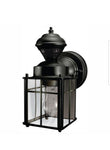 Hampton Bay Bayside Mission 150° Black Motion-Sensing Outdoor Wall Lantern Sconce