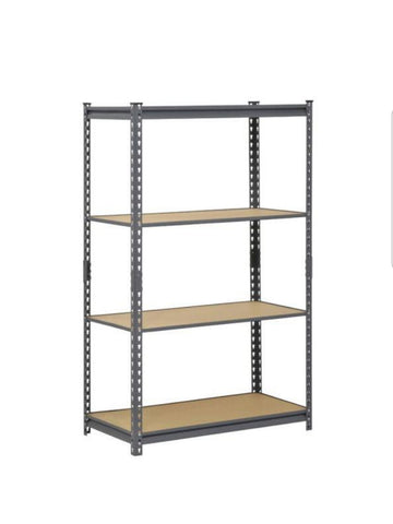 Edsal 60 in. H x 36 in. W x 18 in. D 4-Shelf Steel Commercial Shelving Unit in Gray