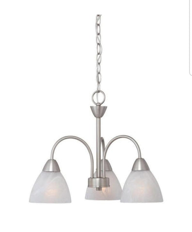 Thomas Lighting Tia 3-Light Matte Nickel Chandelier