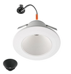 Commercial Electric 6 in. Ultra Low Glare Deep Baffle Color Selectable Integrated LED Recessed Lighting Trim Dimmable 670 Lumens Wet Rated