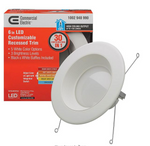 Commercial Electric 6 in. Selectable Integrated LED Recessed Trim Downlight 30 Configurations in One Fixture High Ceiling Output Dimmable