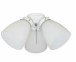 Elite 3-Light White Ceiling Fan Shades LED Light Kit