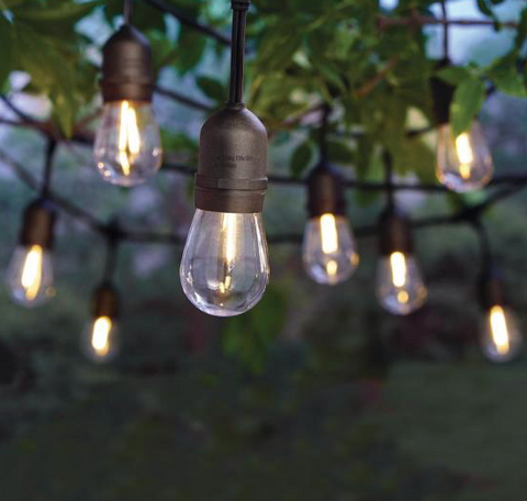 Hampton Bay 12-Light Indoor/Outdoor 24 ft. String Light with S14 Single Filament LED Bulbs