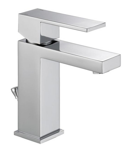 Delta Modern Single Hole Single-Handle Bathroom Faucet in Chrome