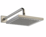 Delta 1-Spray 8 in. Single Wall Mount Square Fixed Rain Shower Head in Stainless