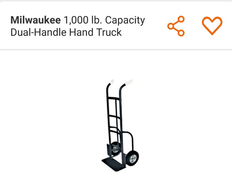 Milwaukee 1,000 lb. Capacity Dual-Handle Hand Truck